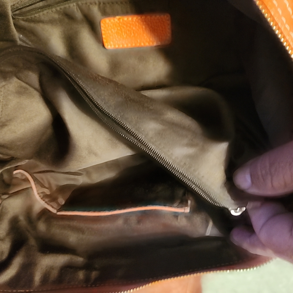 Cuore & Pelle Leather Purse W/Metal Strap Connection Lg Bag - Picture 5 of 7
